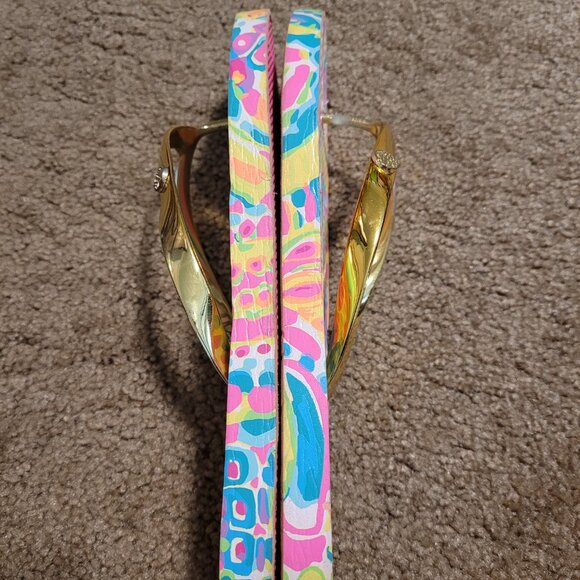 Lilly Pulitzer flip flops, size 6 - Picture 7 of 13